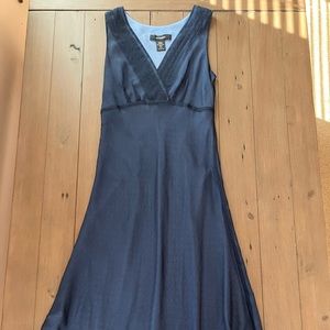 Express Blue Polka Dot Dress Size 3/4